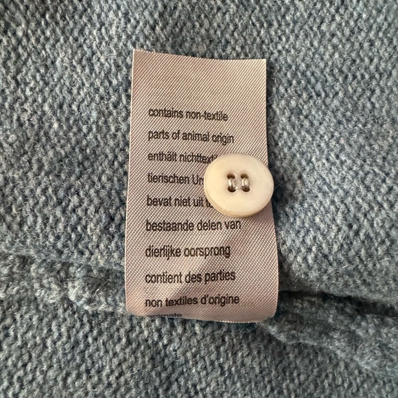 IrelandsEye Blue KILLINEY Wool & Cashmere Cardigan, Size Medium, New With Tags - Picture 6 of 11